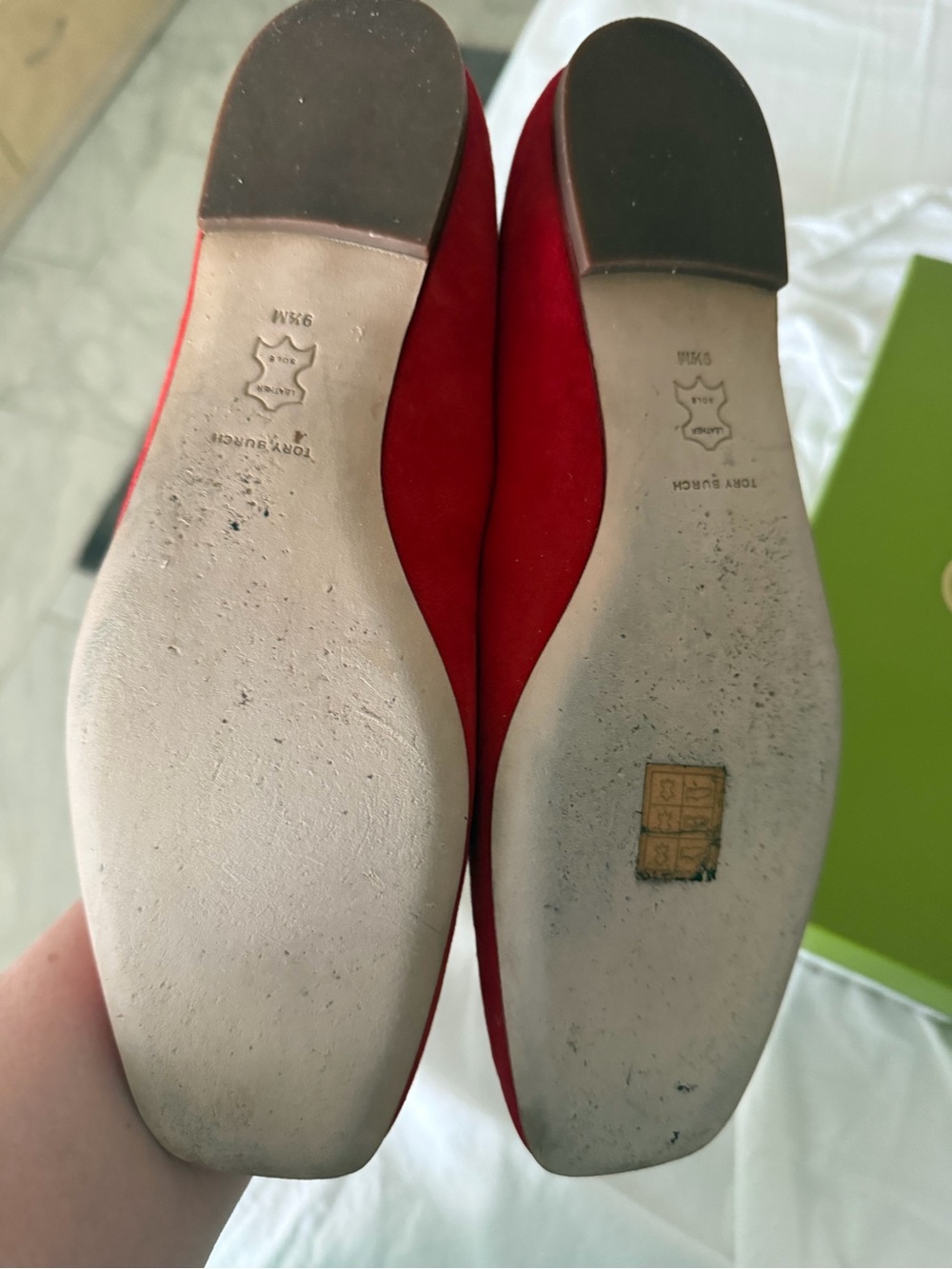 Tory Burch Georgia Ballet Red Flats - Picture 7 of 10